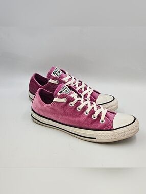 Converse Low Top Velvet Sneakers - Magenta Pink ,Size 7